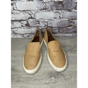 Nisolo Vibram Tan Brown Leather Slip On Sneakers Shoes Women’s Sz 9M US/40EU